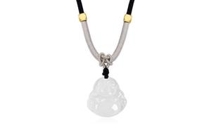 Унисекс ожерелье из халцедона KING TAI SANG, Maitreya Buddha Necklace