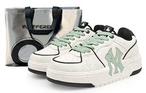 MLB Кроссовки для скейтбординга Chunky Liner, устойчивые к истиранию, низкие, унисекс, белые, зеленые