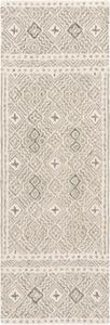 Ковер SAFAVIEH, 69 x 214 см, Rug Micro-Loop Collection Runner, Silver & Ivory, Handmade Wool, Ideal for The Living Room, Dining, Bedroom (MLP803G)