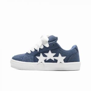 Teddy Bear Collection Звездчатые пуховики Легкие и дышащие низкие скейтерские кроссовки Unisex - Джинсовый синий, цвет Denim Blue