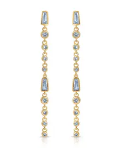 Серьги с синими кристаллами Ettika, blue