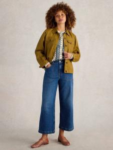 Куртка Camille из чистого льна White Stuff, Khaki