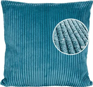 Декоративная подушка 50х50 см, чехол на молнии, диванная подушка без наполнителя, однотонный вельветовый бархат бирюзового цвета