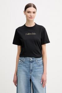 Хлопковая футболка Calvin Klein Jeans, черный