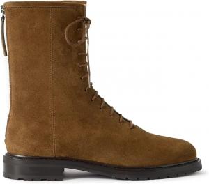 Женские классические ботильоны FOWT с круглым носком, низким массивным каблуком, платформой, замшевые однотонные, с шнуровкой спереди и молнией сзади, короткие ботинки, осенние, унисекс, для школы и улицы, размеры 4-16 США, Brown