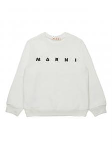 Детская хлопковая толстовка Marni Kids, белый