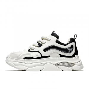 Кроссовки мужские толстые низкие Moerbai, белый/зеленый