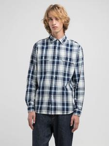 рубашка в клетку цвета индиго