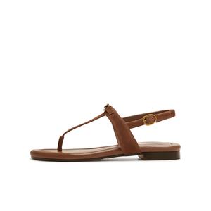 Сандалии женские с одним ремешком, кофейные Teenmix, Coffee