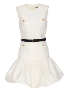 Мини-платье с оборками по подолу Self-Portrait, белый