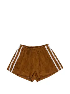 Шорты с кружевной отделкой Miss Grant Kids, коричневый