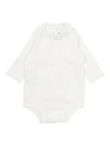 Боди с оборками и длинными рукавами Il Gufo, белый