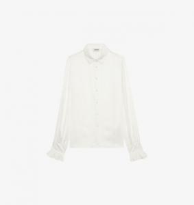 Рубашка из переработанного атласа с добавлением полиэстера, украшенная крыльями Thely Zadig&Voltaire, цвет judo