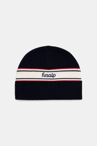 Ретро шерстяная шапка Fusalp, темно-синий