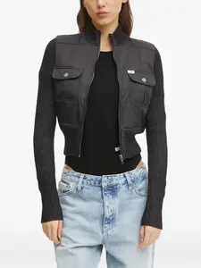 Джемпер Ribbed open-back bodysuit Karl Lagerfeld Jeans, черный