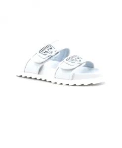 Сандалии с двойным ремешком Chiara Ferragni Collection, белый