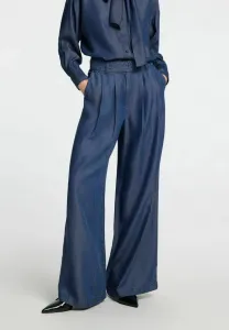 Расклешенные джинсы mit weitem bein из шамбре Selected, Dark Blue