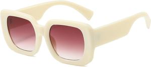 Квадратные солнцезащитные очки для женщин и мужчин, модные прямоугольные солнцезащитные очки с защитой от УФ-излучения, ретро-винтажные женские солнцезащитные очки Melrose, Red