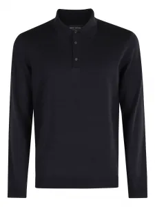 Рубашка-поло из мериносовой шерсти Roberto Collina, синий
