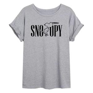 Размерная футболка с рисунком для юниоров Peanuts Snoopy Skateboard Licensed Character