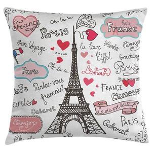 Наволочка twentyfour Paris, 60 см цвет weiß/rosa