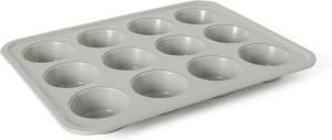 Calphalon Legacy форма для кексов и маффинов на 12 чашек, без PFA, антипригарное покрытие, цвет серо-коричневый