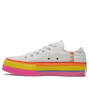 Кроссовки chuck taylor all star lift low 'rainbow - vintage white' Converse, белый