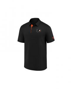 Мужское поло Performance Philadelphia Flyers в раздевалке Majestic, черный