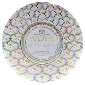 Свеча Maison Blanc Collection с тремя фитилями в жестяной банке - Wildflowers от Voluspa для унисекс - 12 унций Voluspa, белый