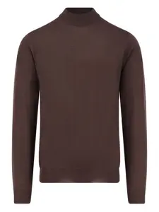 Свитер с воротником-стойкой Filippo De Laurentiis, коричневый