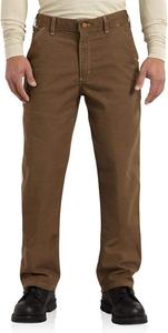 Carhartt Men's Flame-Resistant Washed Duck Work Dungaree, Mid Brown