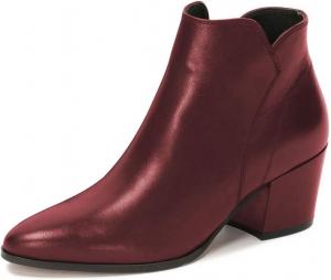 Женские ботильоны Miss, закрытые, с миндалевидным носком, средний устойчивый каблук, боковые молнии, короткие ботинки, универсальные, для вечеринок, работы, зимняя обувь, размеры 37-44 Miss left, Burgunder