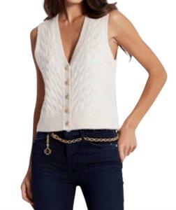 Жилет Estella Cable Knit цвета слоновой кости bishop + young