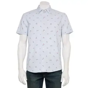 Мужская адаптивная рубашка с коротким рукавом для активного образа жизни Sonoma Goods For Life, цвет umbrealla blue