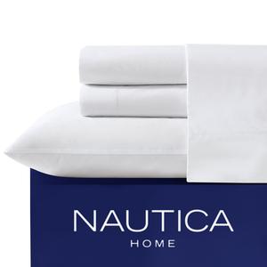 Простыня на подгонке Nautica Solid White King, цвет Tin Grey