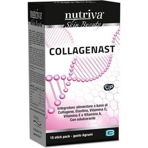 Nutriva Collagenast Коллагеновая добавка с эластином 2,5 г гидролизованного коллагена Витамин EAC Добавка для кожи против морщин для женщин и мужчин Длительный эффект