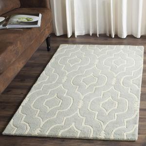 SAFAVIEH Chatham Collection ковер 69 x 153 см ручной работы Grey/Ivory CHT736E геометрический премиум шерстяной