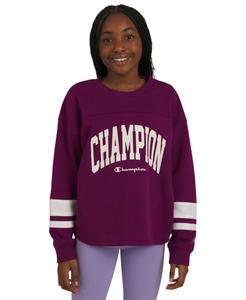 Футболка с крупным логотипом для девочек Champion, Deep Purple