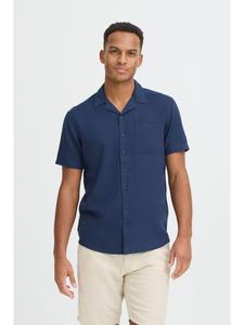 BLEND Льняная рубашка BHMLinas синего цвета