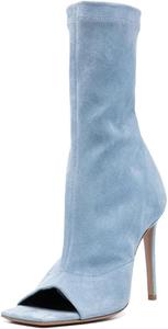 Женские модные ботильоны с открытым квадратным носком, боковой молнией, на высоком каблуке-стилетто, стильные для вечеринки, свидания, размеры 4-16 US Wansseny, Pale Blue