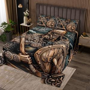 Erosebridal Комплект постельного белья Viking Norse в стиле древних викингов с морской тематикой для детей и подростков, Brown