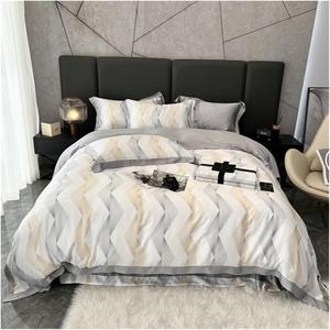 QuKan Комплект постельного белья с цветочным принтом, натуральный, дышащий, для летнего сезона