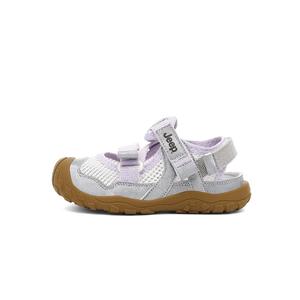 Детские сандалии с противоскользящей подошвой, устойчивые к истиранию, дышащие, с противоскользящей подошвой Jeep, сиреневый/серый