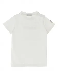 Футболка с нашивкой-логотипом Moncler Enfant, белый