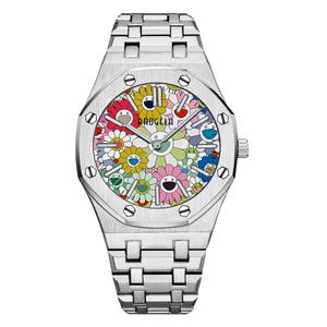 Кварцевые часы BAOGELA с мультицветным циферблатом на ремешке из сплава для мужчин
