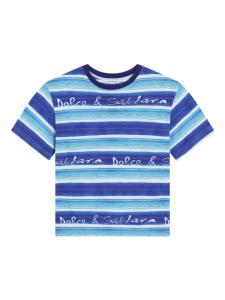 Dolce & Gabbana Kids футболка с принтом, синий