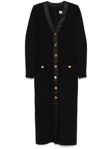 Платье миди с V-образным вырезом NISSA, черный