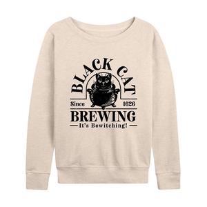 Женский легкий свитшот из френч терри Black Cat Brewing, бежевый