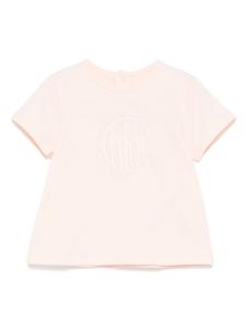 Chloé Kids футболка с вышитым логотипом, розовый