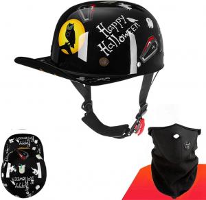 Шлем Abahuhu Motorcycle с маской, черный